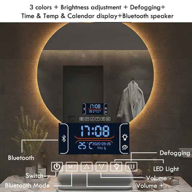 Circular LED Bathroom Mirror