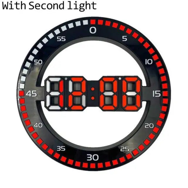 MultiColor Digital Wall Clock