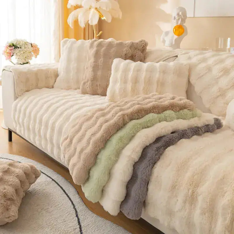 Non-Slip Fuzzy Sofa Covers