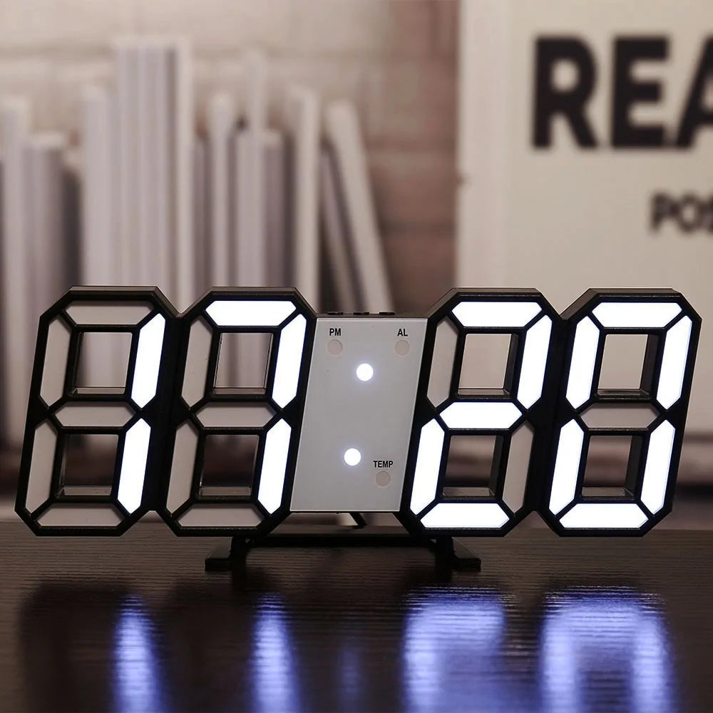 3D LED Digital Wall Clock