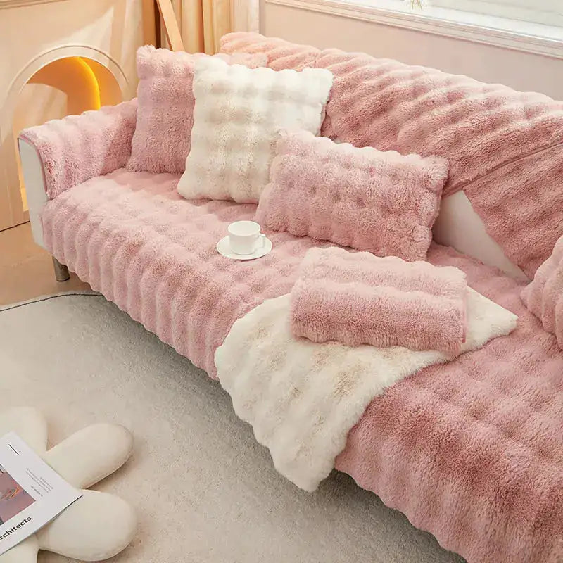 Non-Slip Fuzzy Sofa Covers