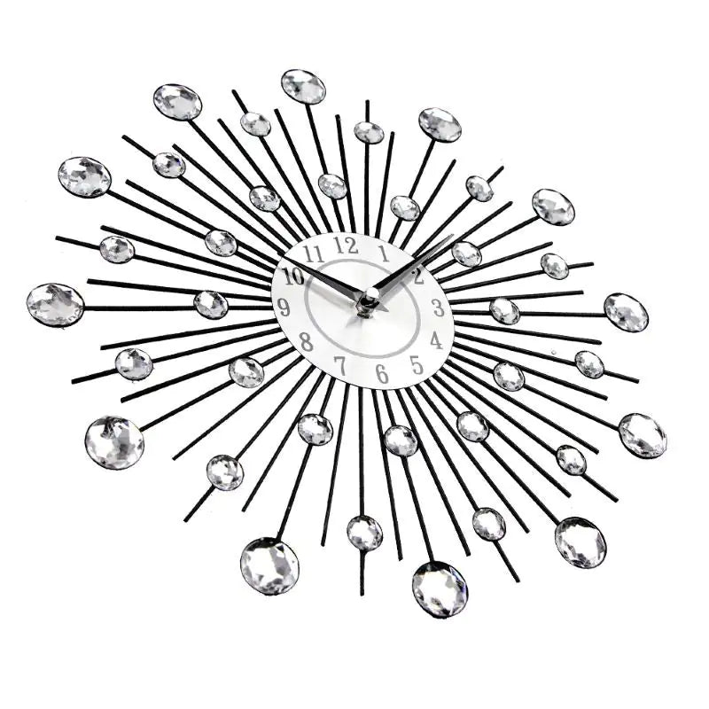 Metallic Sunburst Wall Clock