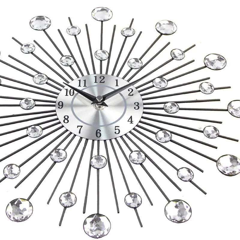 Metallic Sunburst Wall Clock