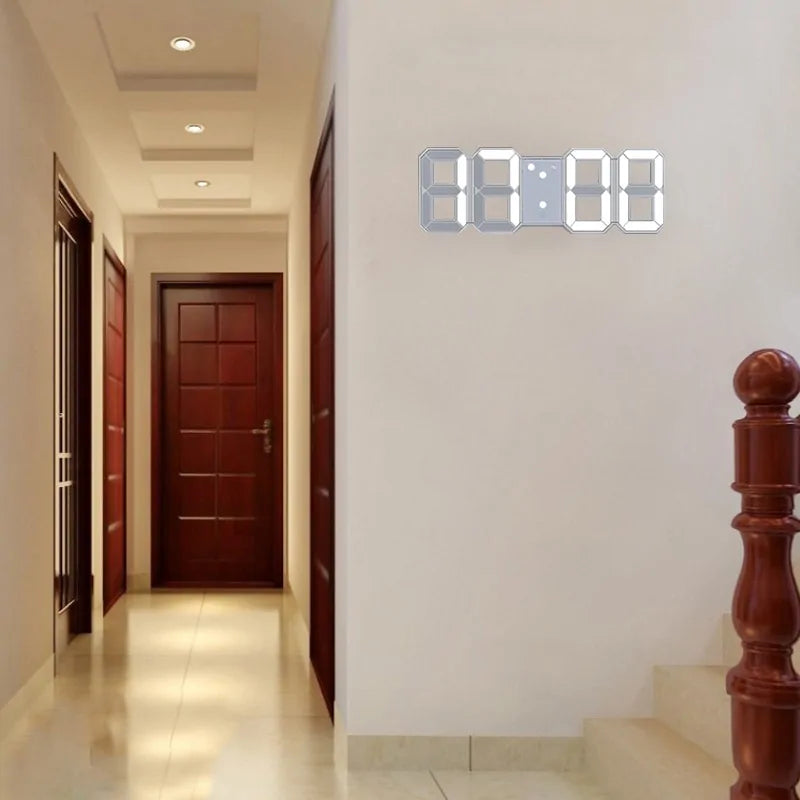 3D LED Digital Wall Clock