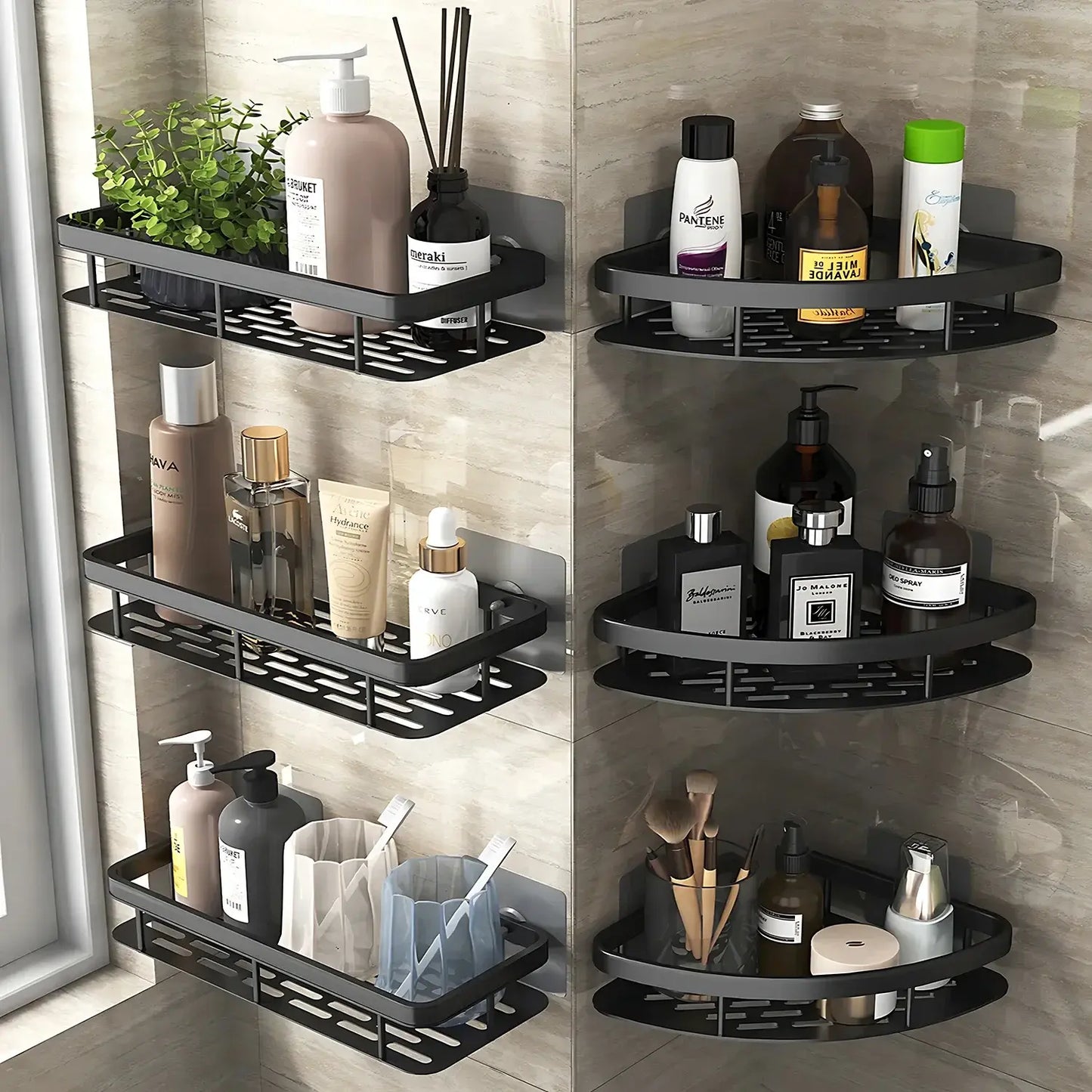 Sustainable Corner Bathroom Shelf