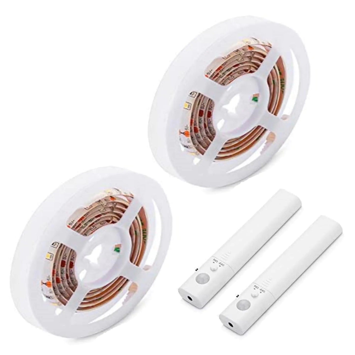 Motion Sensor LED Light Strips for Wardrobe, Bathroom, Stairs (6.5 feet)