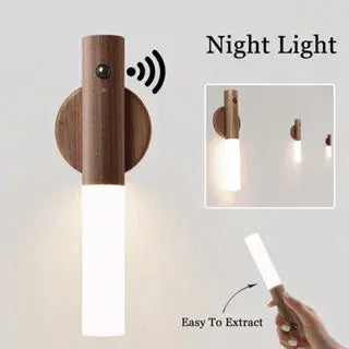 Magnetic LED Wood Night Light with USB